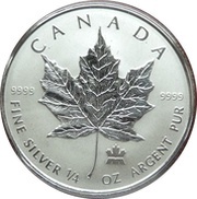 3 Dollars - Elizabeth II SML fractionnal set; ¼ oz, Canada, 2004 reverse image
