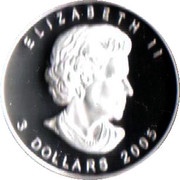 3 Dollars - Elizabeth II Canadian Lynx; ¼ oz obverse image