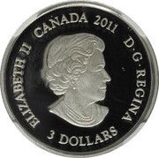 3 Dollars - Elizabeth II March - Aquamarine obverse image