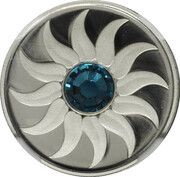 3 Dollars - Elizabeth II March - Aquamarine, Canada, 2011 reverse image