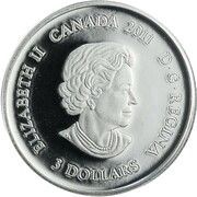 3 Dollars - Elizabeth II October - Tourmaline obverse image