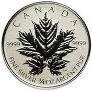 3 Dollars - Elizabeth II Fractional Silver Maple Leaf, Canada, 2013 reverse image
