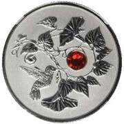 3 Dollars - Elizabeth II Hummingbird and Morning Glory, Canada, 2013 reverse image