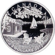 3 Dollars - Elizabeth II Martin Short presents Canada, Canada, 2013 reverse image