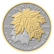 3 Dollars - Elizabeth II SML fractionnal set; 1⁄4 oz, Canada, 2014 reverse image