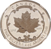 3 Dollars - Elizabeth II SML fractionnal set; 1⁄4 oz, Canada, 2015 reverse image