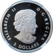 3 Dollars - Elizabeth II Bald Eagle; ¼ oz obverse image