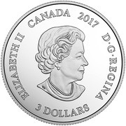 3 Dollars - Elizabeth II Zodiac Series 2017; Aquarius obverse image