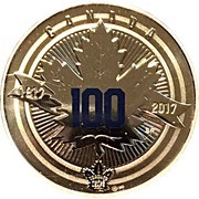 3 Dollars - Elizabeth II Toronto Maple Leafs 100th Anniversary, Canada, 2017 reverse image