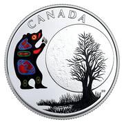 3 Dollars - Elizabeth II Bear Moon, Canada, 2018 reverse image