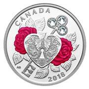 3 Dollars - Elizabeth II Celebrating Love, Canada, 2018 reverse image
