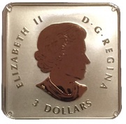 3 Dollars - Elizabeth II Maple Leaf Quartet - Lower left obverse image
