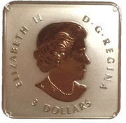 3 Dollars - Elizabeth II Maple Leaf Quartet - Lower right obverse image