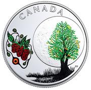 3 Dollars - Elizabeth II Strawberry Moon, Canada, 2018 reverse image