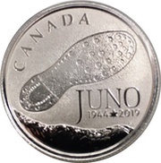 3 Dollars - Elizabeth II D-Day : Juno 1944-2019, Canada, 2019 reverse image