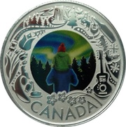 3 Dollars - Elizabeth II Aurora borealis, Canada, 2019 reverse image