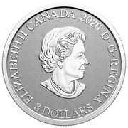 3 Dollars - Elizabeth II Manitoba; Prairie Crocus obverse image
