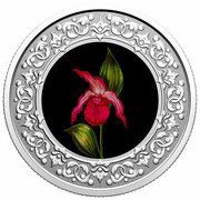 3 Dollars - Elizabeth II Prince Edward Island; Lady's Slipper, Canada, 2021 reverse image