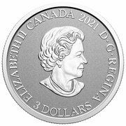 3 Dollars - Elizabeth II NorthWest Territories; Mountain Avens obverse image