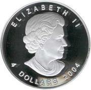 4 Dollars - Elizabeth II Arctic Fox; ½ oz obverse image