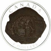 4 Dollars - Elizabeth II Euoplocephalus tutus, Canada, 2010 reverse image
