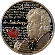 4 Dollars - Elizabeth II War of 1812; Charles-Michel de Salaberry, Canada, 2013 reverse image