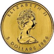 5 Dollars - Elizabeth II 2nd Portrait; GML Bullion Coinage obverse image
