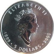 5 Dollars - Elizabeth II 3rd Portrait double date; Firework Privy marked SML Bullion Coinage obverse image