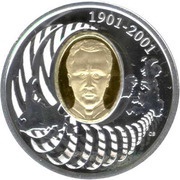 5 Dollars - Elizabeth II Guglielmo Marconi, Canada, 2001 reverse image