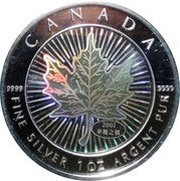 5 Dollars - Elizabeth II Maple of Good Fortune, Canada, 2001 reverse image