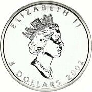 5 Dollars - Elizabeth II 1 oz. Spring Maple Leaf obverse image
