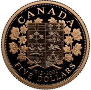 5 Dollars - Elizabeth II First Gold Coins, Canada, 2002 reverse image