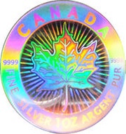 5 Dollars - Elizabeth II Hologram SML fractionnal set; 1 oz, Canada, 2003 reverse image
