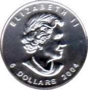 5 Dollars - Elizabeth II 1 oz. Winter Maple Leaf obverse image