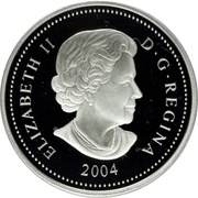 5 Dollars - Elizabeth II Moose; coin and stamp set obverse image