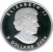 5 Dollars - Elizabeth II Arctic Fox; 1 oz obverse image