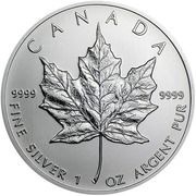 5 Dollars - Elizabeth II 4th portrait; SML Bullion Coinage, Canada, 2004-2013 reverse image