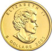 5 Dollars - Elizabeth II 4th Portrait; GML Bullion Coinage obverse image