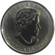 5 Dollars - Elizabeth II 1 oz. Sugar Maple obverse image