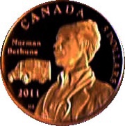 5 Dollars - Elizabeth II 1/10 oz - Norman Bethune, Canada, 2011 reverse image