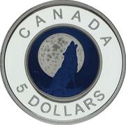 5 Dollars - Elizabeth II Howling Wolf, Canada, 2012 reverse image