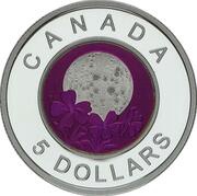 5 Dollars - Elizabeth II Blossoming Phlox, Canada, 2012 reverse image