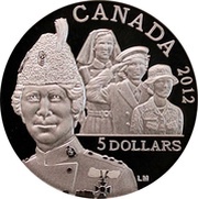 5 Dollars - Elizabeth II Georgina Pope, Canada, 2012 reverse image
