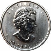 5 Dollars - Elizabeth II Pronghorn Antelope; Silver Bullion Coinage obverse image