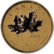 5 Dollars - Elizabeth II Fractional GML; 1⁄10 oz, Canada, 2013 reverse image