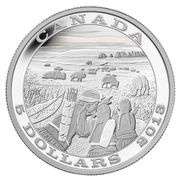 5 Dollars - Elizabeth II Tradition of Hunting: Bison, Canada, 2013 reverse image