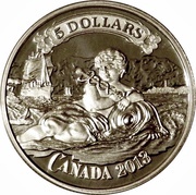 5 Dollars - Elizabeth II Canadian Bank of Commerce Bank Note, Canada, 2013 reverse image