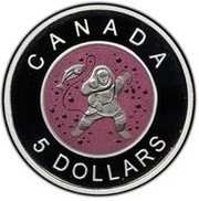 5 Dollars - Elizabeth II Ice Fishing Mother with Baby, Canada, 2013 reverse image