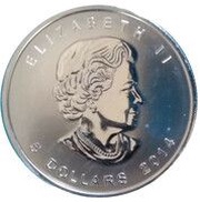 5 Dollars - Elizabeth II Peregrine Falcon; 1 oz. Silver Bullion Coinage obverse image