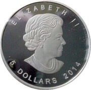 5 Dollars - Elizabeth II Arctic Fox obverse image